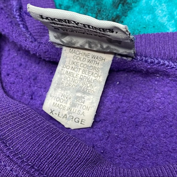 Vintage Looney Tunes Sweatshirt 90s XL Tweety Bird - Picture 12 of 12